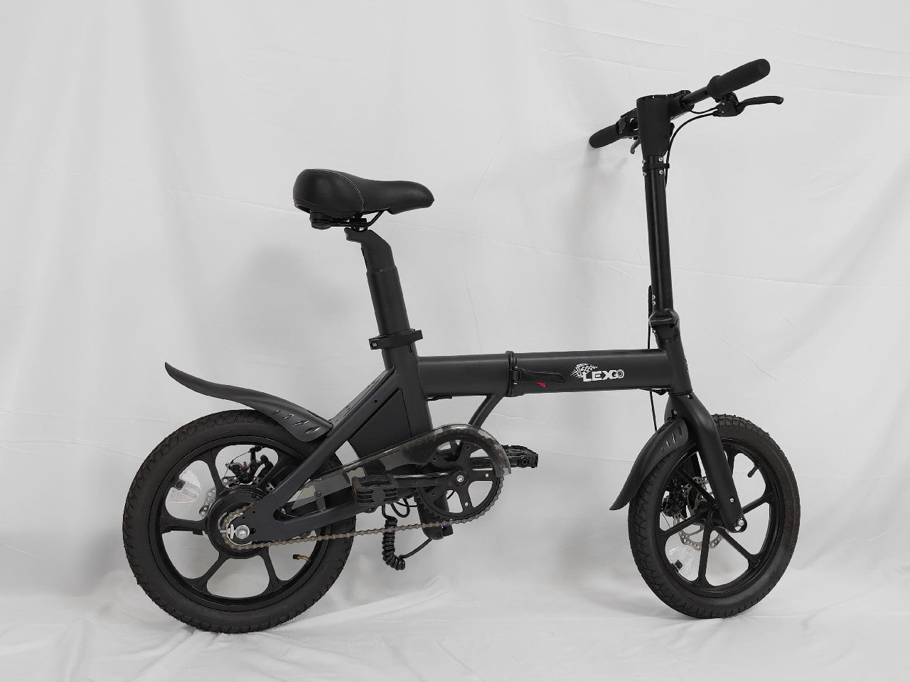LEXGO Electric Bicycle, 16'' Electric Bike for Adults with 15.5MPH 250W Folding Electric Bike with Removable 36V 270WH Lithium-Ion Battery Throttle & Pedal Assist, LED Display, Black