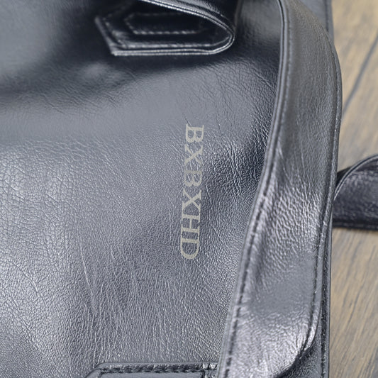 BXBXHD Leather Handbag in Black