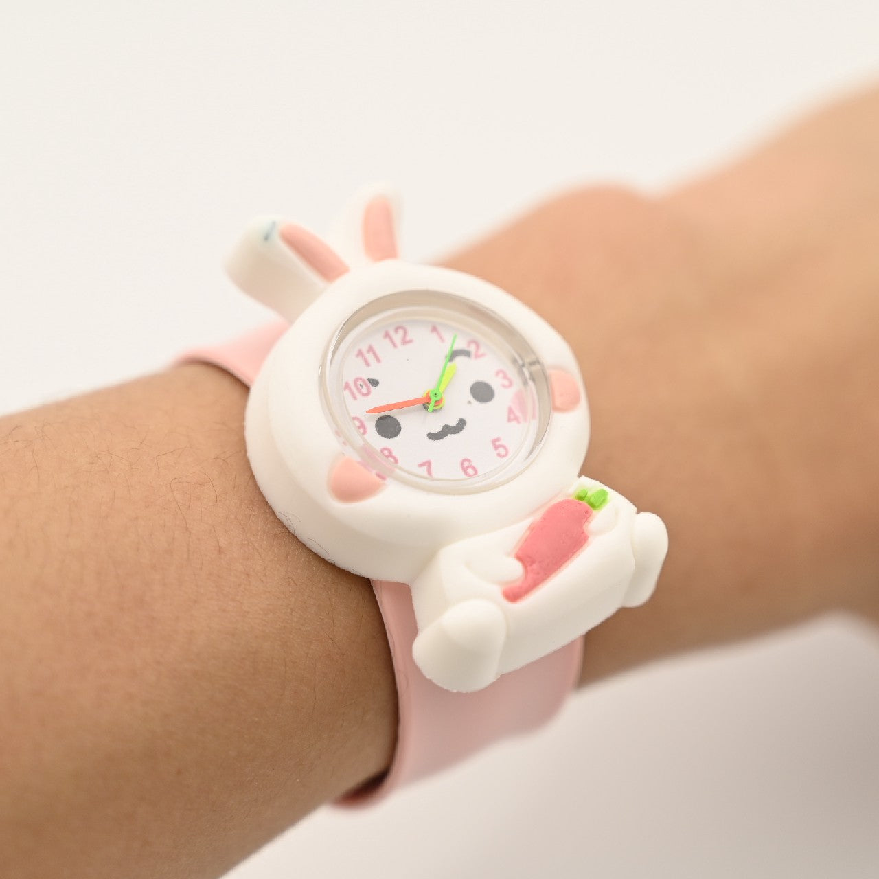GBD Children's Toy Watches, Cute Bunny Shape, Pink, Silicone, Quartz Movement