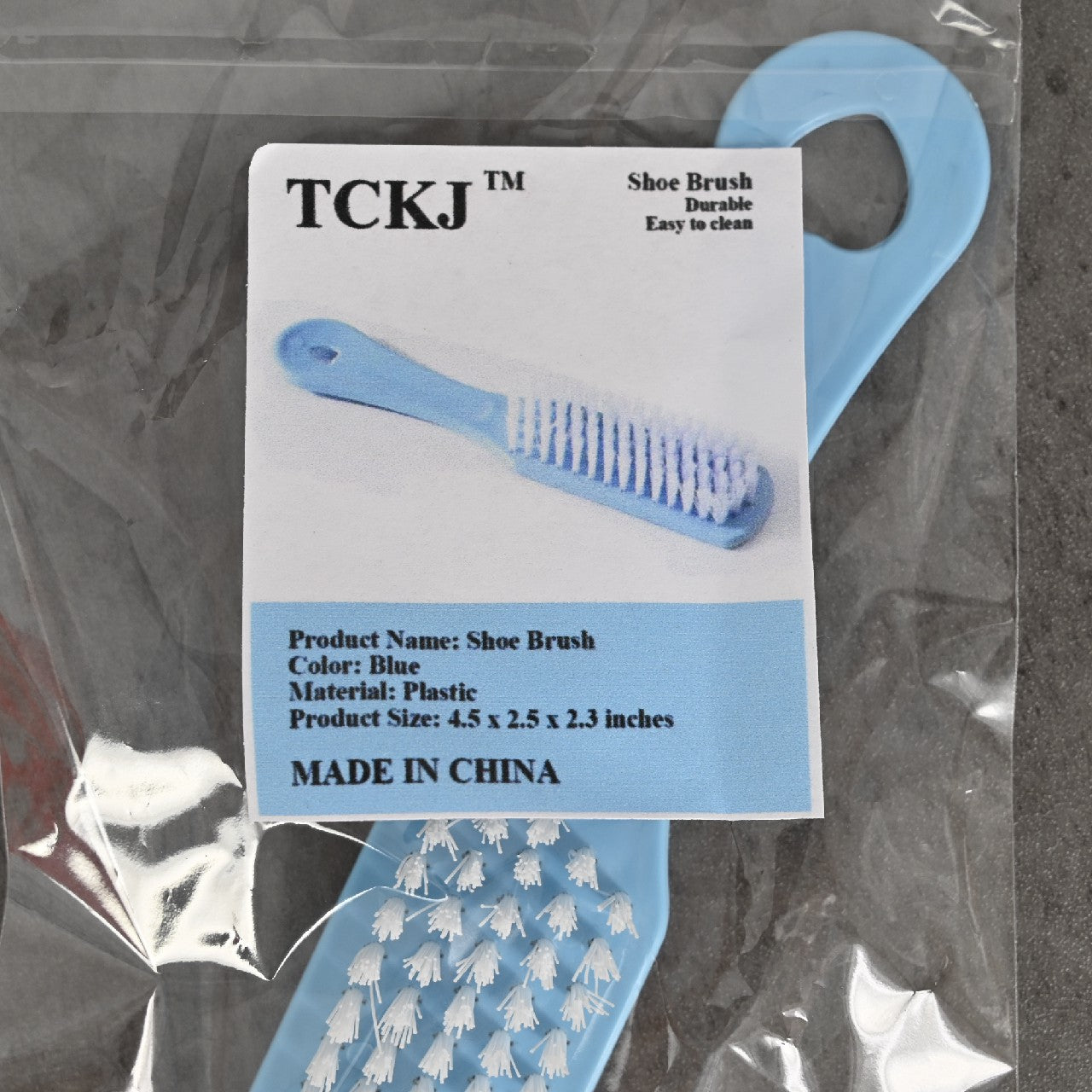 TCKJ Shoe Brush Portable Plastic Handle Comfortable Soft Bristles, Suitable for Cleaning Shoes and Clothes