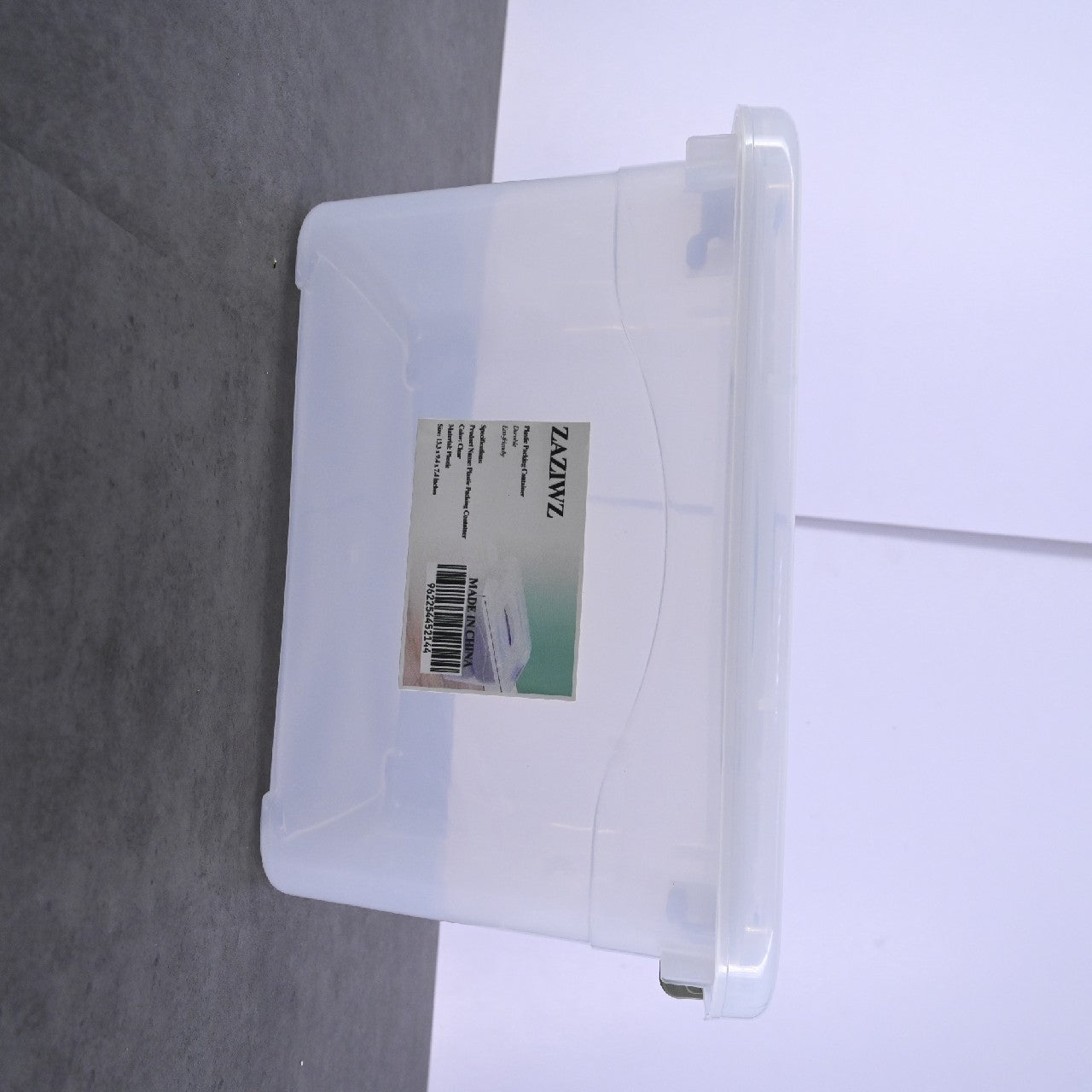 ZAZIWZ Plastic Container Household Plastic Storage Box with Lid and Handle