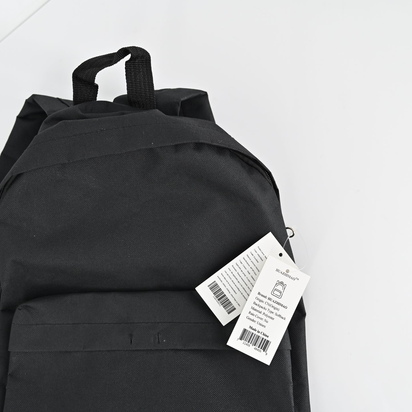 HUAZHIMAO Unisex Backpacks in Black