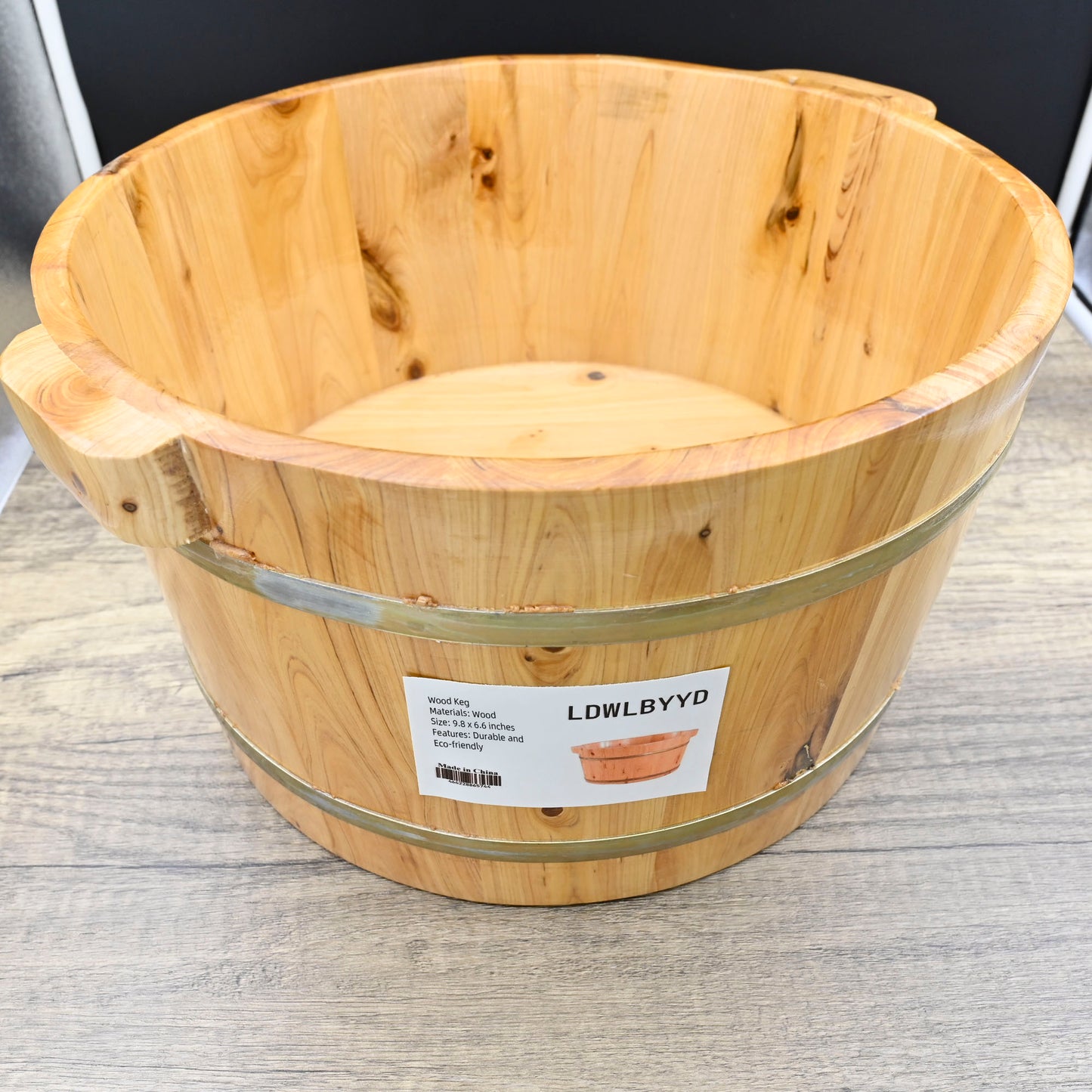 LDWLBYYD Wood Keg Wooden Bucket Foot Bath Barrel