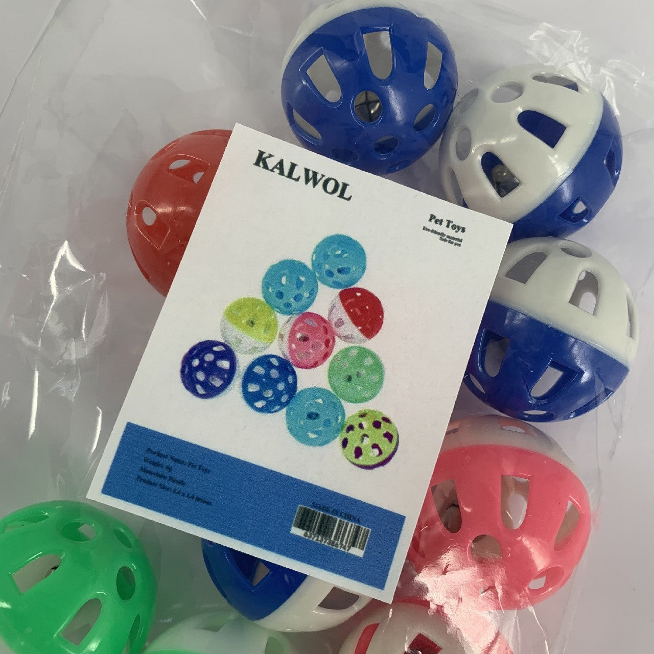 KALWOL Pet Toys Ball with Bell for Cats Dogs