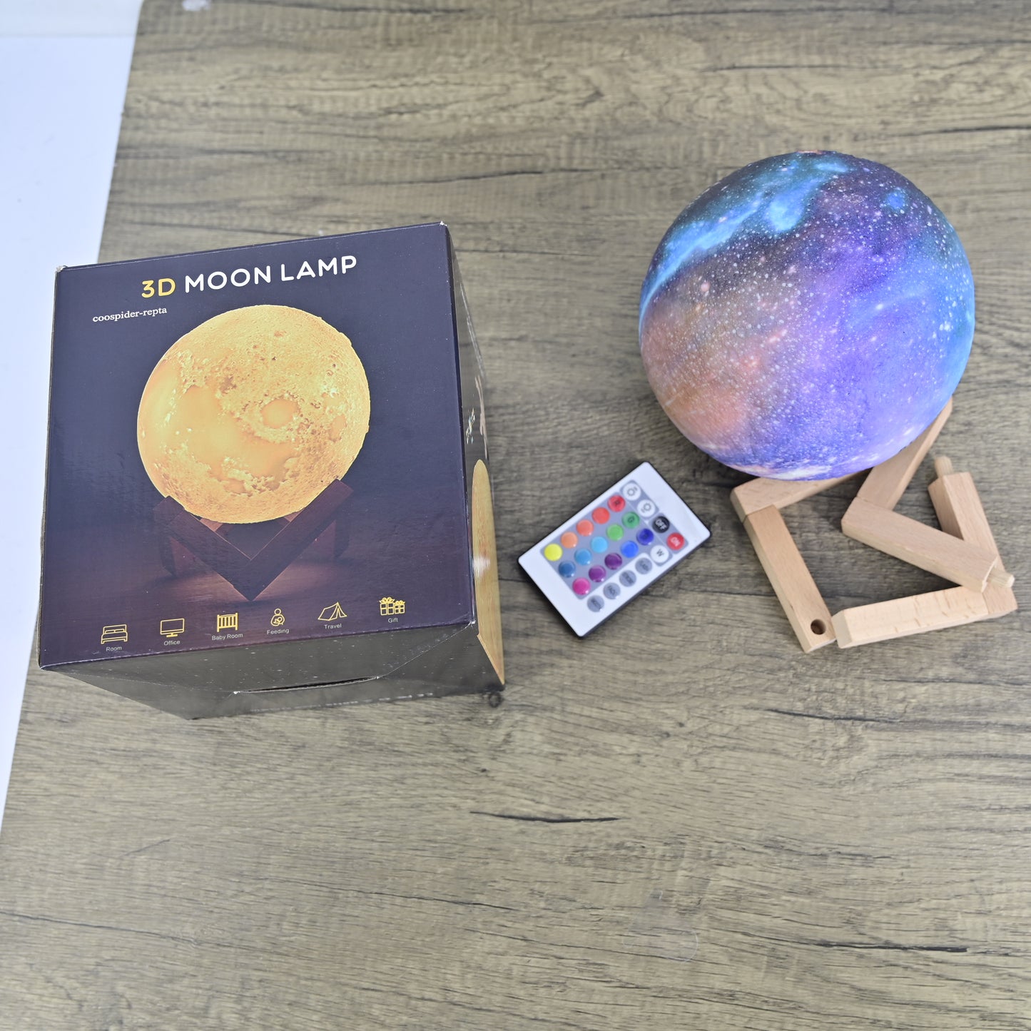 coospider-repta 3D Printing Moon Lamp Kids Night Light Bedroom Decor As Gifts