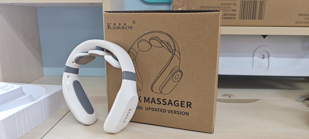 Massage Apparatus Neck Massager for Neck Pain Fatigue Relief for Adults, White