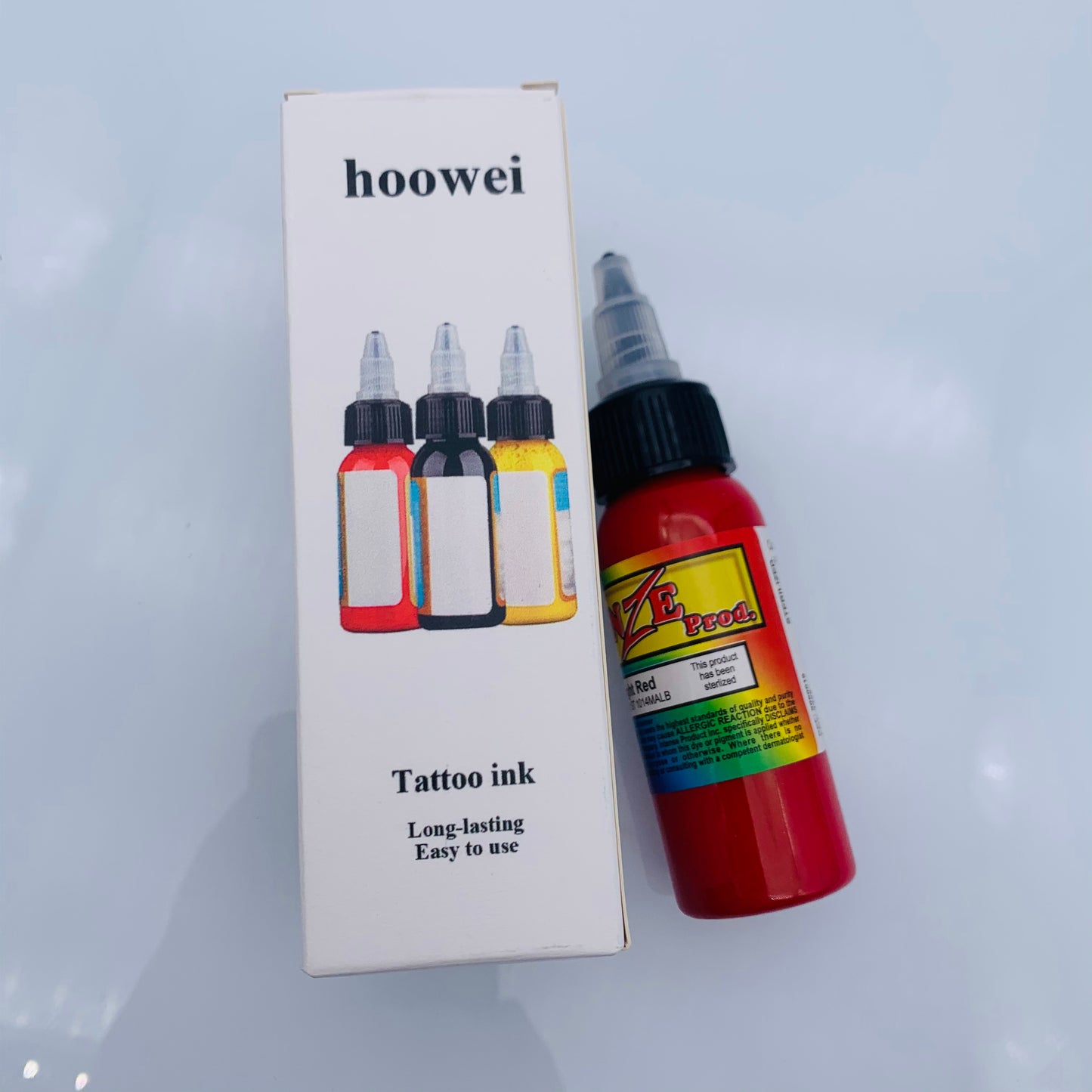 hoowei Tattoo Ink 30ml Tattoo Supplies Super Red, Permanent