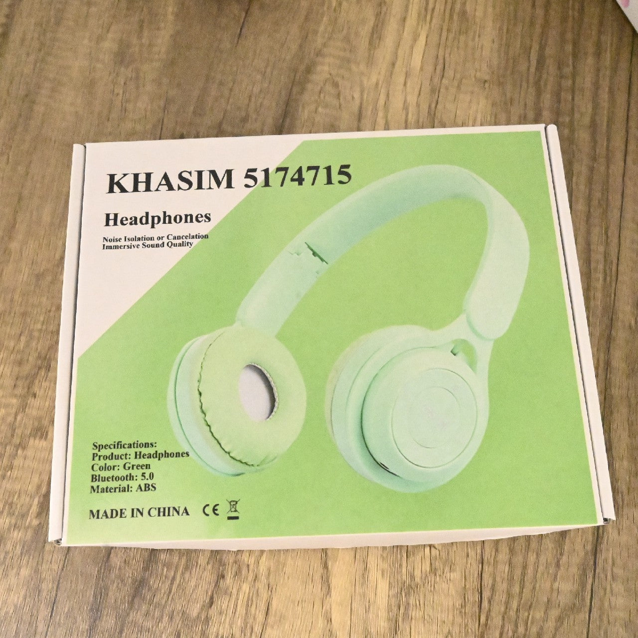 KHASIM 5174715 Green Wireless Bluetooth Headphone Head-Mounted Headset for Sports Game