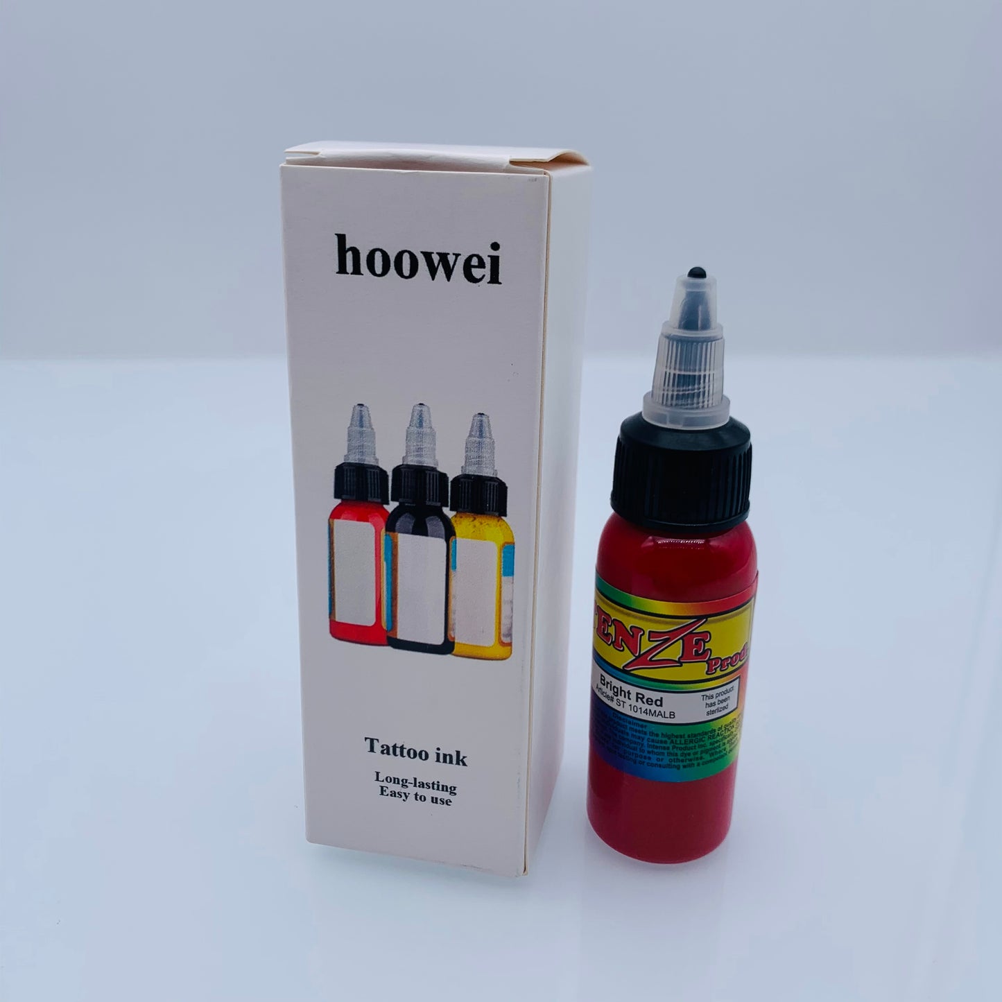 hoowei Tattoo Ink 30ml Tattoo Supplies Super Red, Permanent