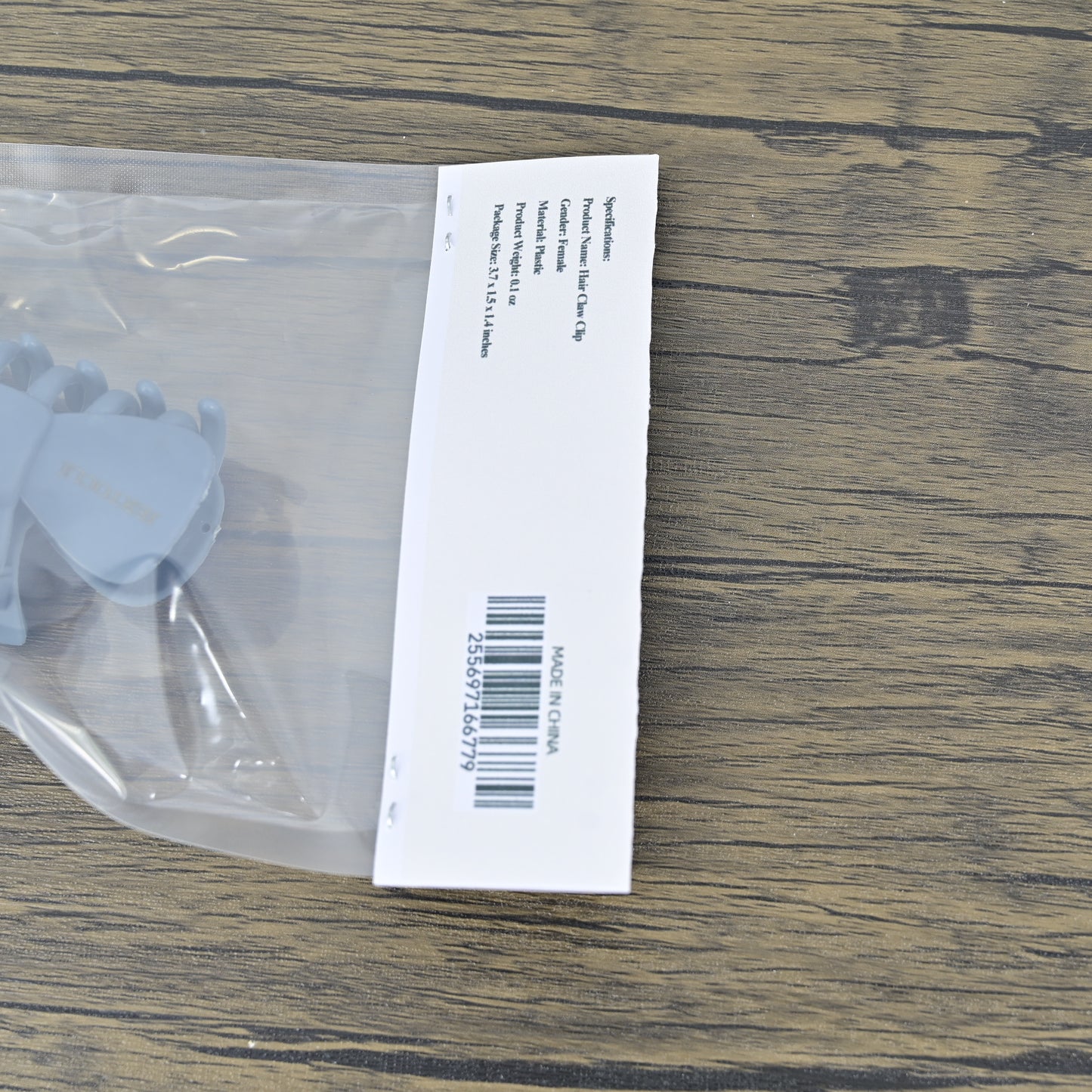 JERTOCLE 1PC 3.7 Inch Hair Claw Clip for Thin Thick Curly Hair in Blue