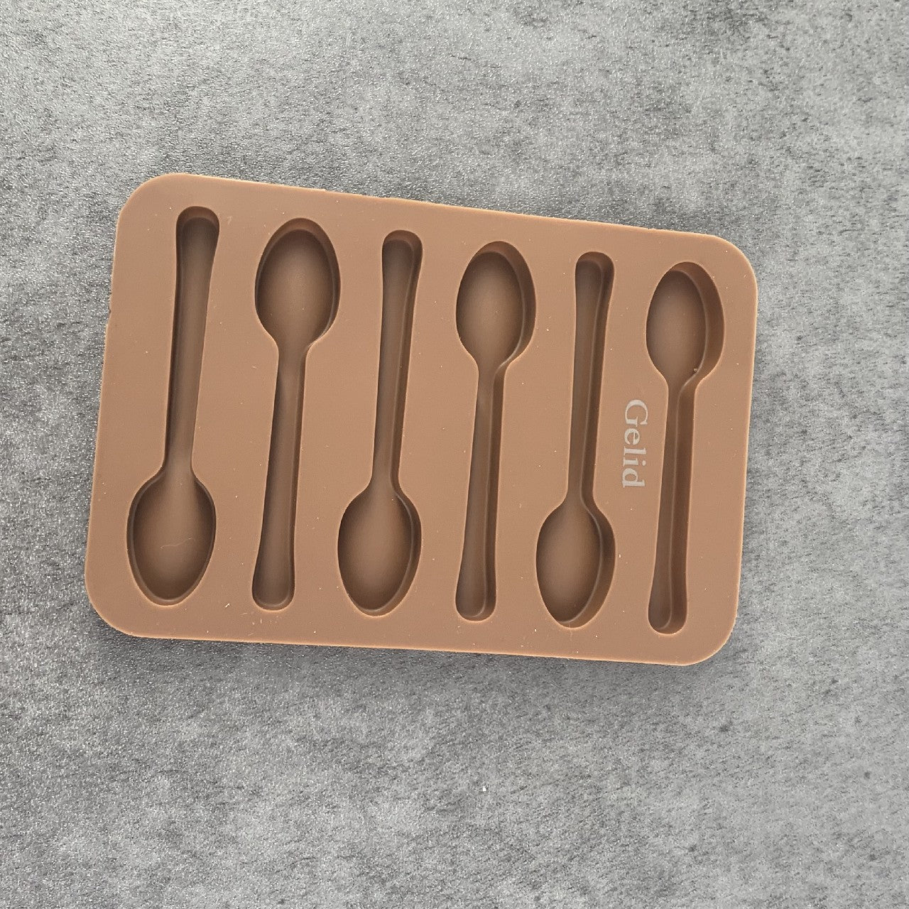 Gelid Non Stick Silicone Spoon Shape Chocolate Molds Cookery Molds In Brown