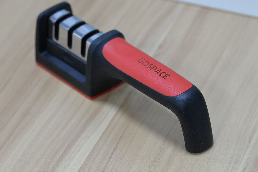 Gospace Hand-Operated Sharpening Tool, Stainless Steel and Plastic Sharpener