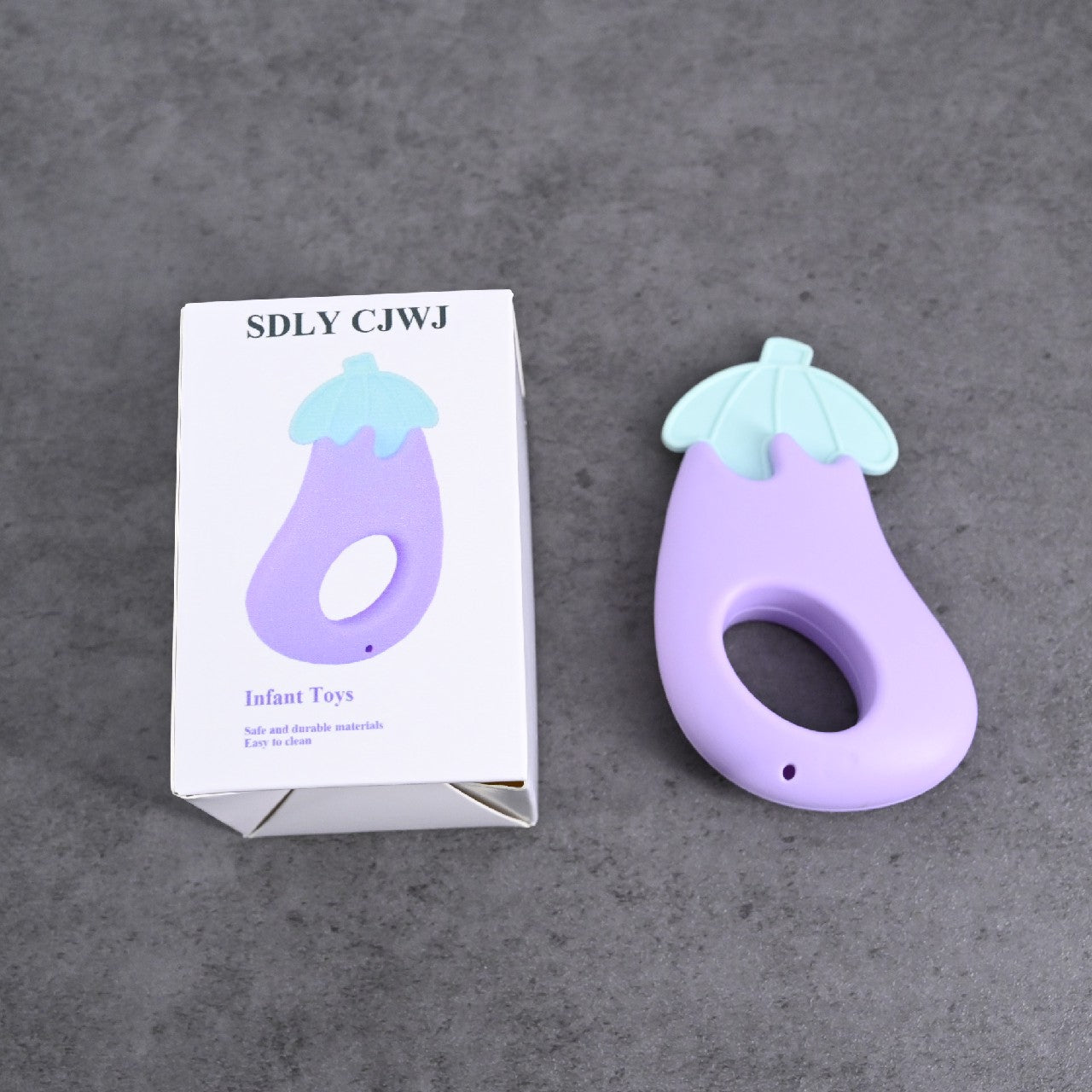 SDLY CJWJ Newborn Baby Grab Toys Chews Food Grade Kid Toy in Purple