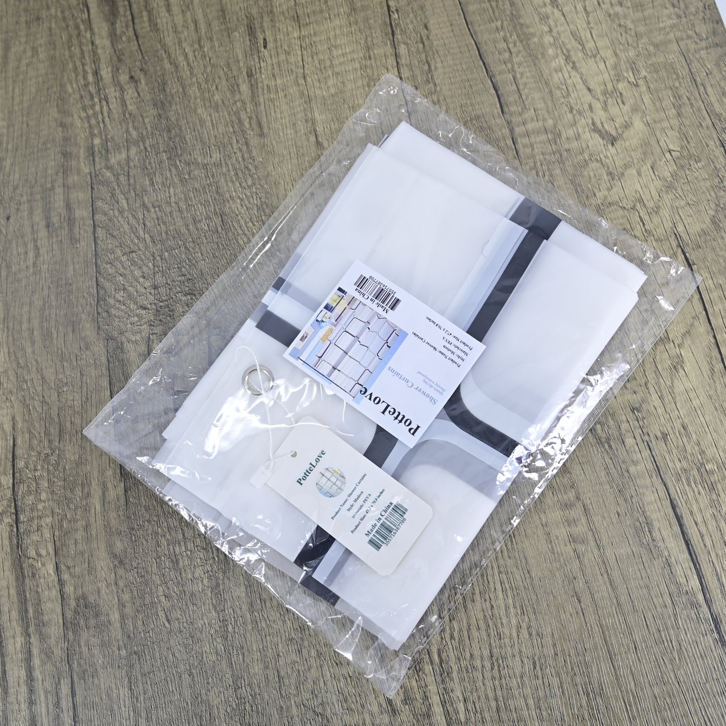 PotteLove Shower Curtain Mildew Proof  Bathroom Curtains Home Waterproof PEVA Plastic Curtain