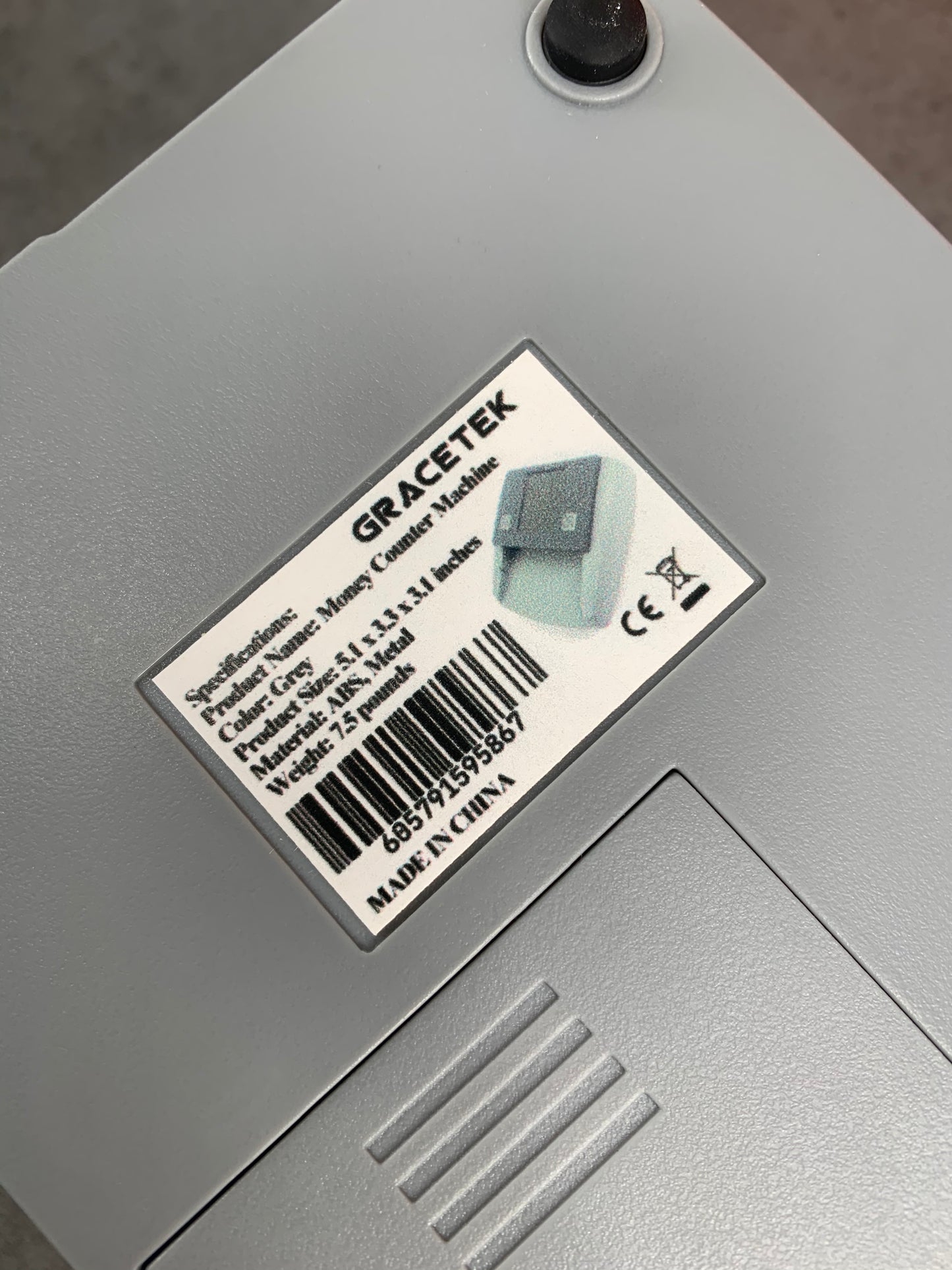 GRACETEK Portable Money Counting Machine Counterfeit Bill Detector Machine For Small Business in Gray