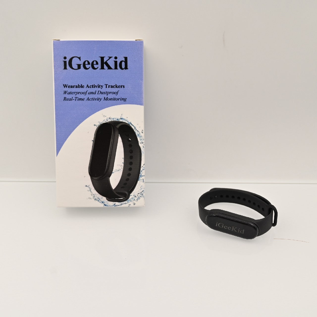 iGeeKid Wearable Activity Trackers Smart Wristband with LED Touch Screen, Black