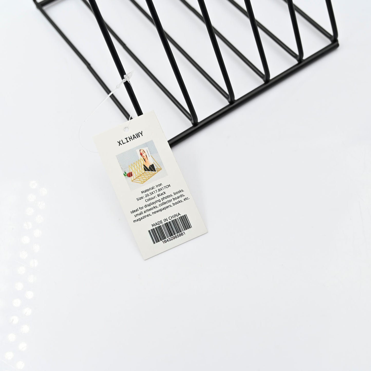 XLIHAWY Magazines Storage Rack Metal Book Shelf Home Living Room Decor