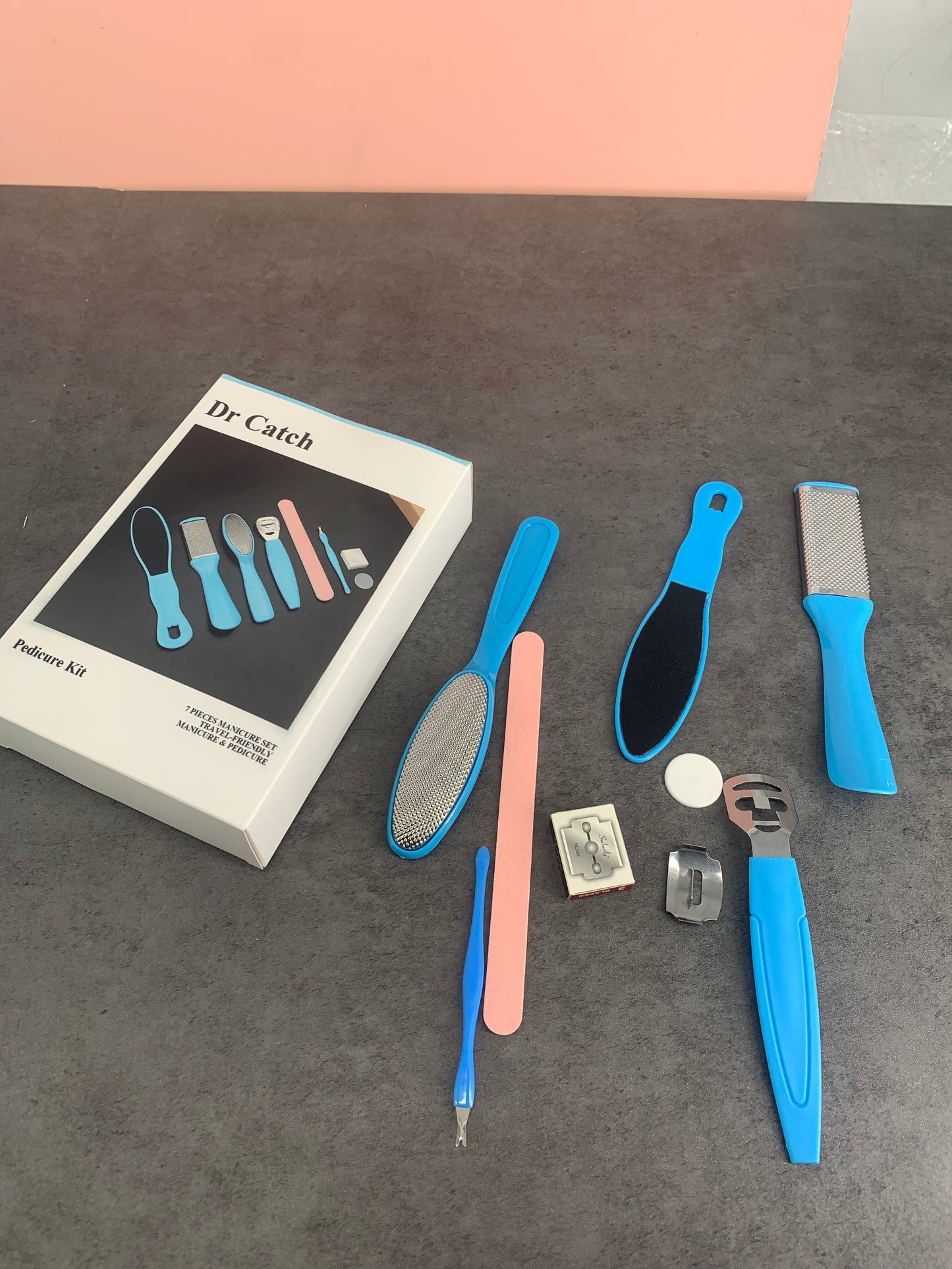 Dr Catch 8 In 1 Professional Foot Care Kit Pedicure Tools Set Stainless Steel Foot Rasp Foot Dead Skin Remover Clean Toenail Care Kit