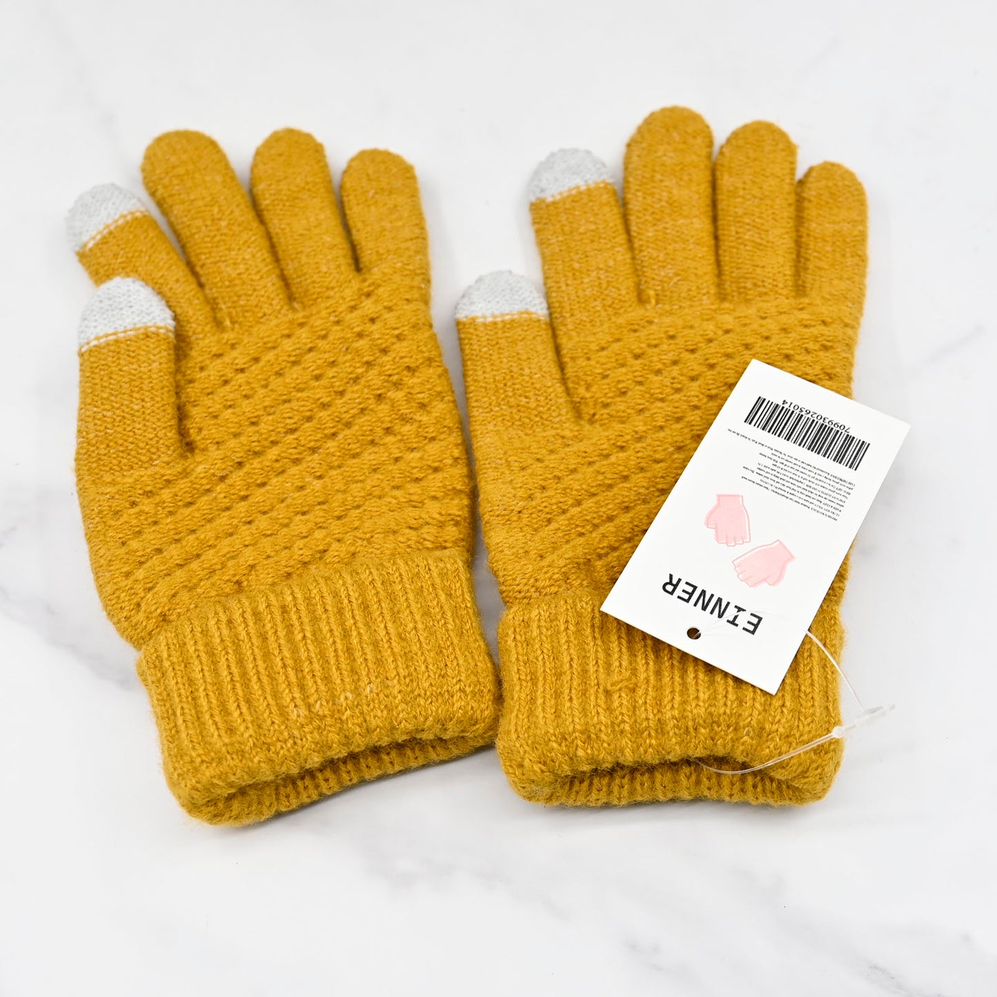 EINNER Soft & Comfortable Ginger Yellow Womens Winter Gloves