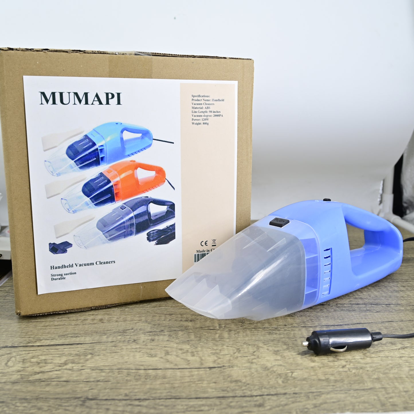 MUMAPI Handheld Car Vacuum Cleaner Cigarette Lighter Power Cord