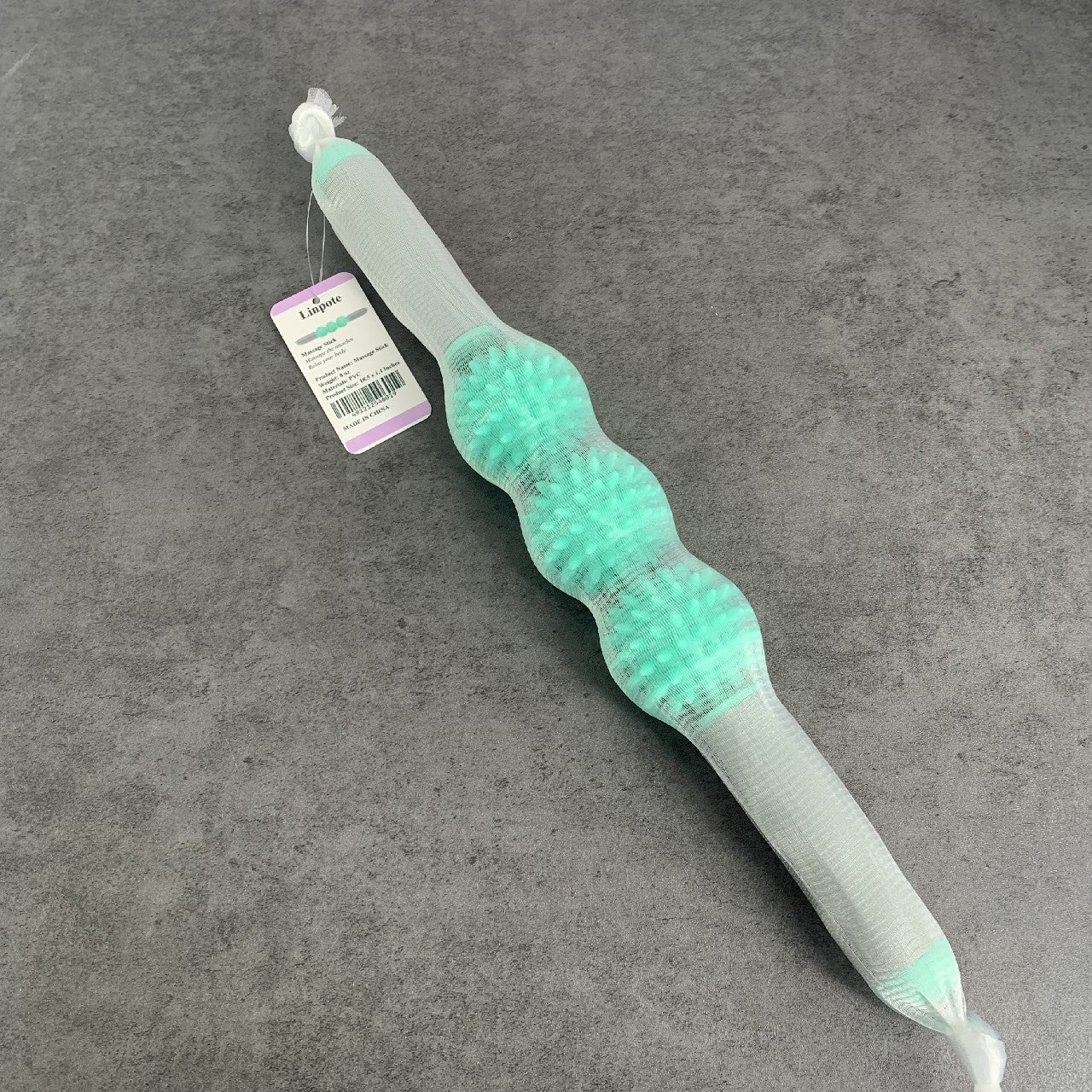 Linpote Muscle Roller Stick Body-building Roller for Fitness Yoga Legs Arm Round Body Massager In Green