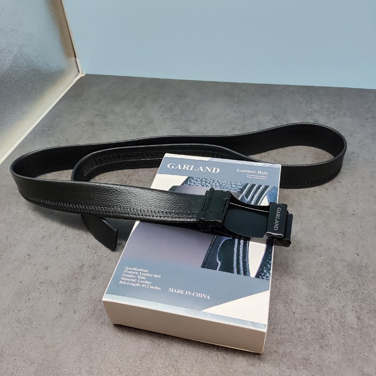 GARLAND Sliding Belt Wearable Belt with Easy Adjustable Buckle