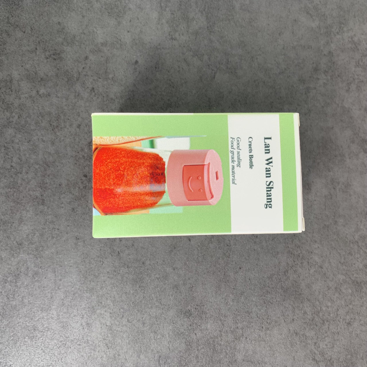Lan Wan Shang Press-type Glass Leak-proof Oil Bottle Red Plastic Cover