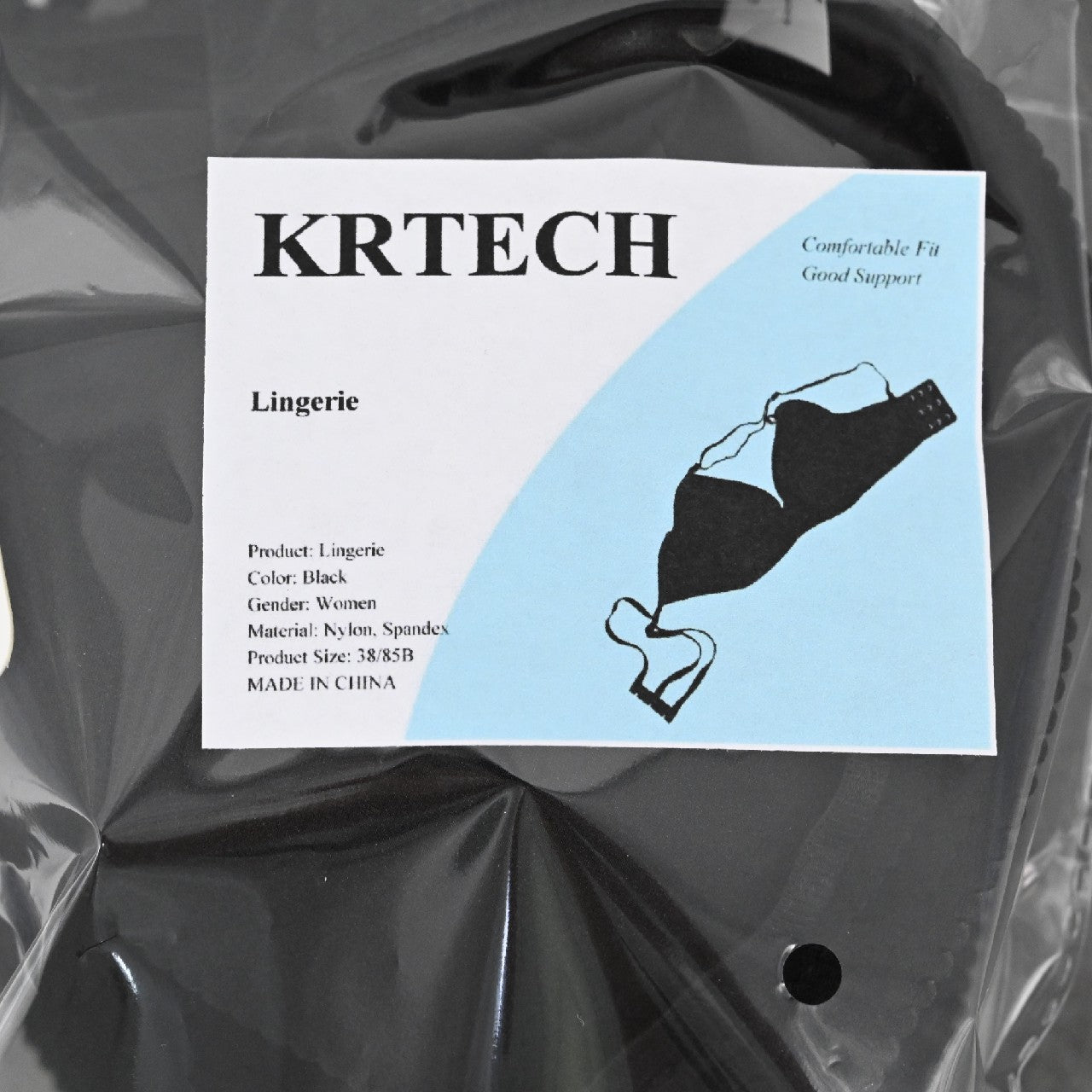 KRTECH Black High Quality Lingerie  Smart & Sexy Women's Lingerie