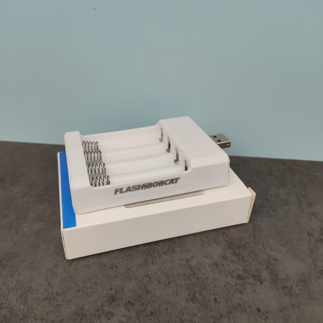 FLASHBOBCAT Rechargeable Batteries Chargers 4 Pack Battery Charger