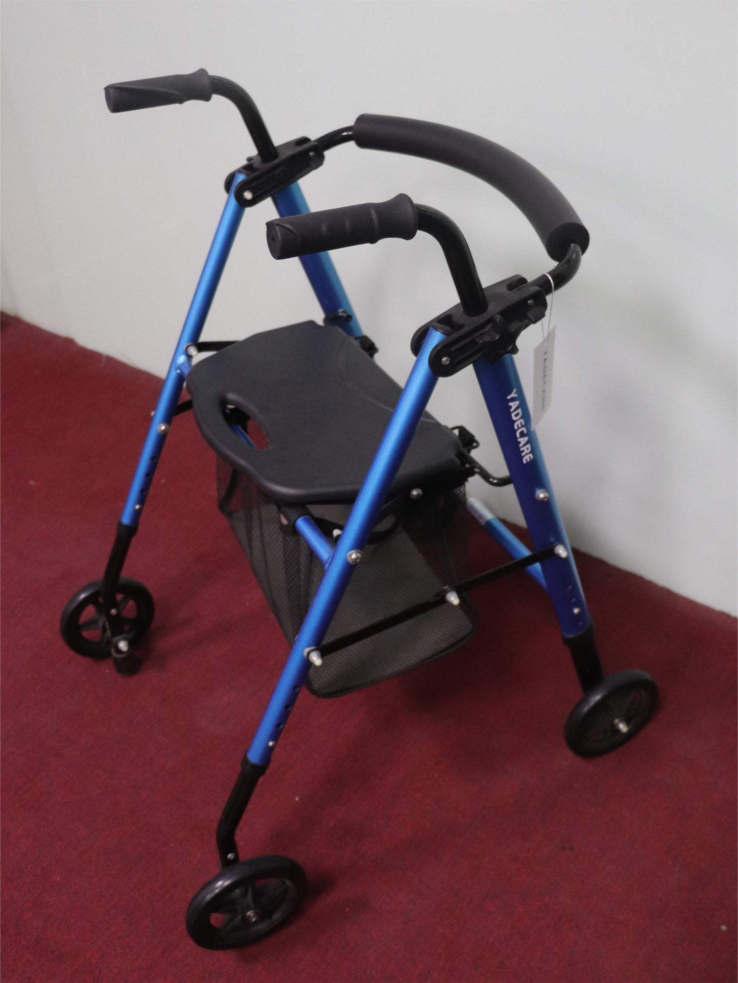 YADECARE Disabled Scooter, Wheelchair, Handicapped Wheelchair, 4 Wheels, with Armrests Black