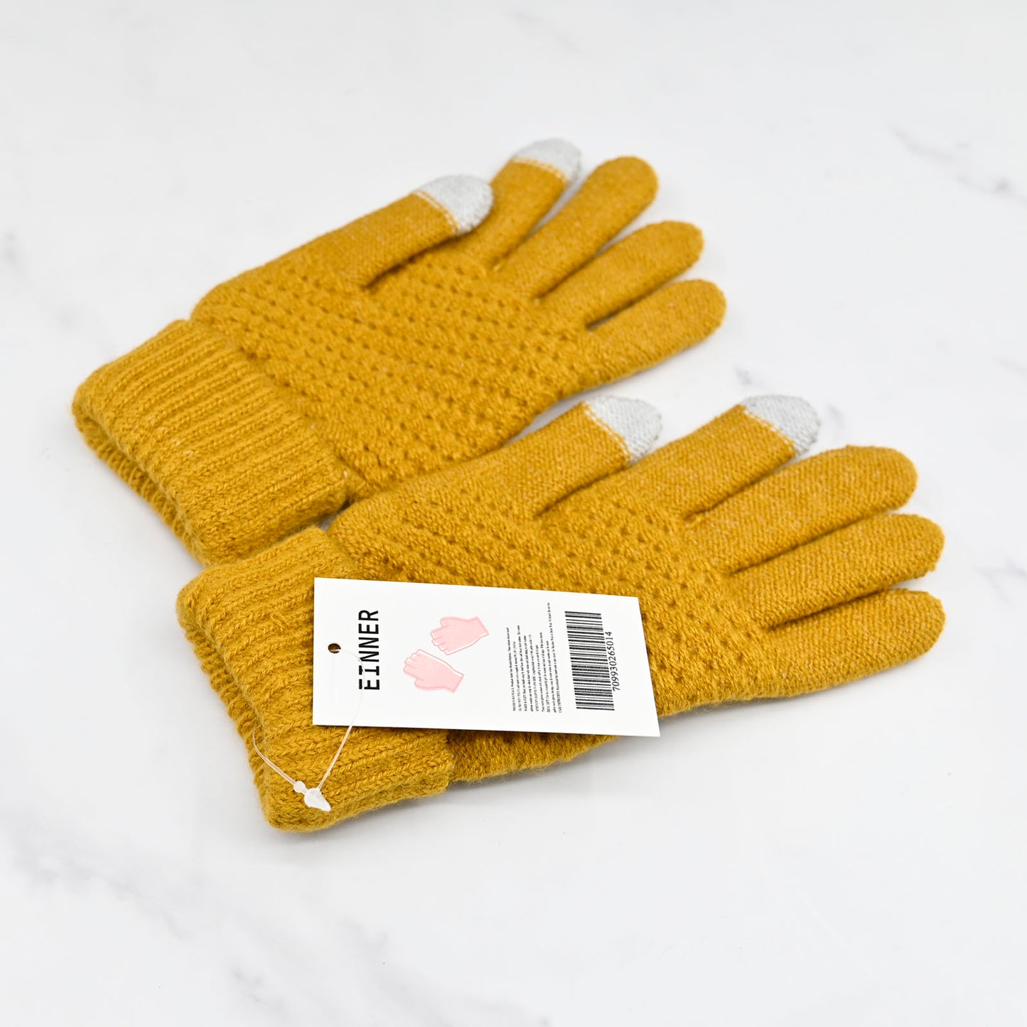 EINNER Soft & Comfortable Ginger Yellow Womens Winter Gloves