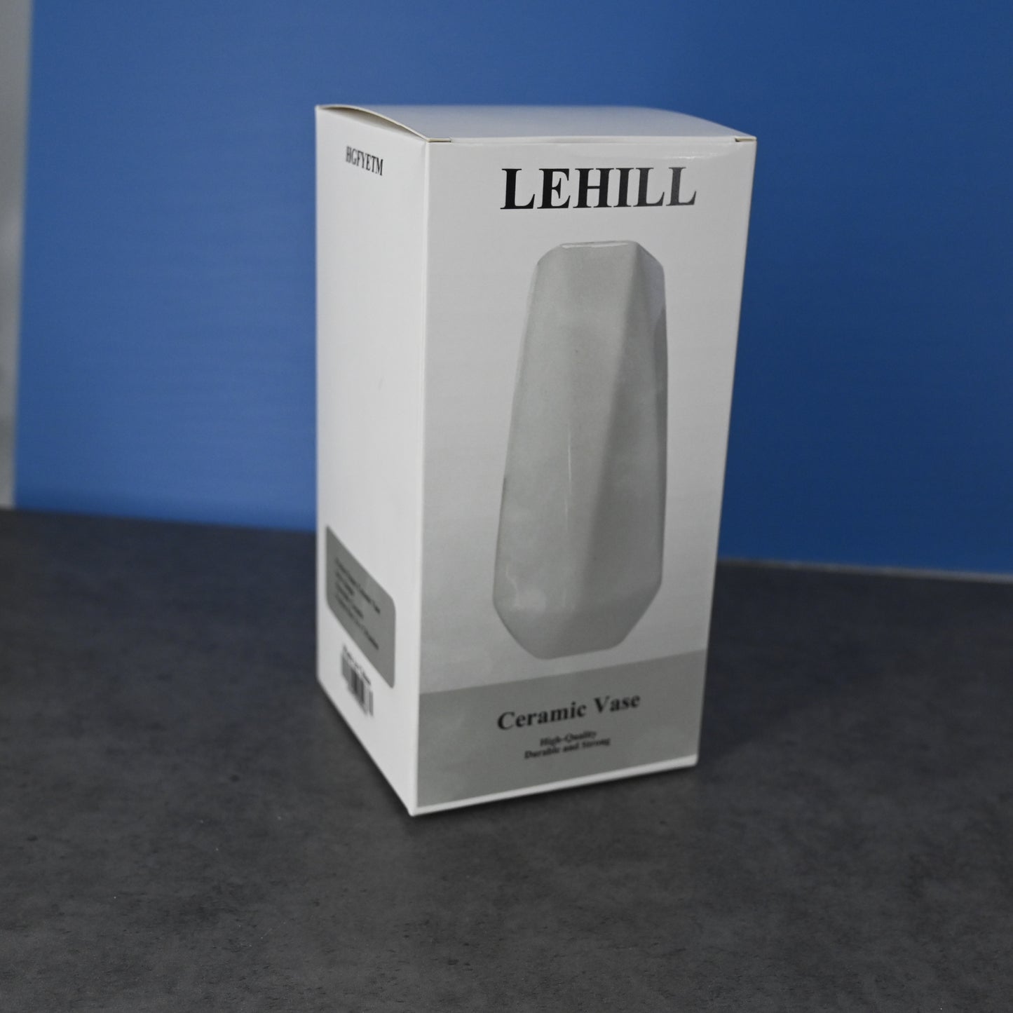 LEHILL White Ceramic Vase, Simple Design Vase, Suitable for Bedroom Living Room Dining Table Decoration
