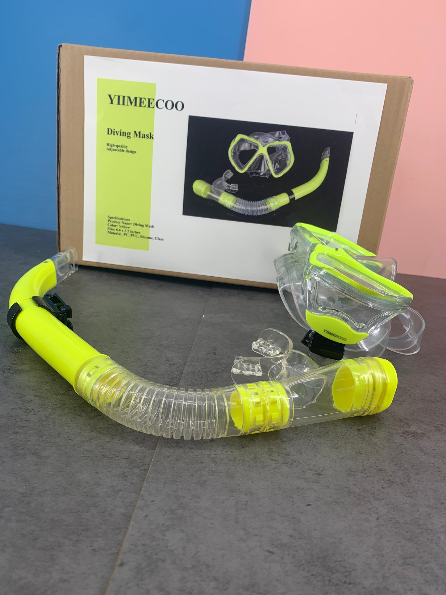 YIIMEECOO HD Diving Mask with Nose Cover for Diving Snorkeling Swimming