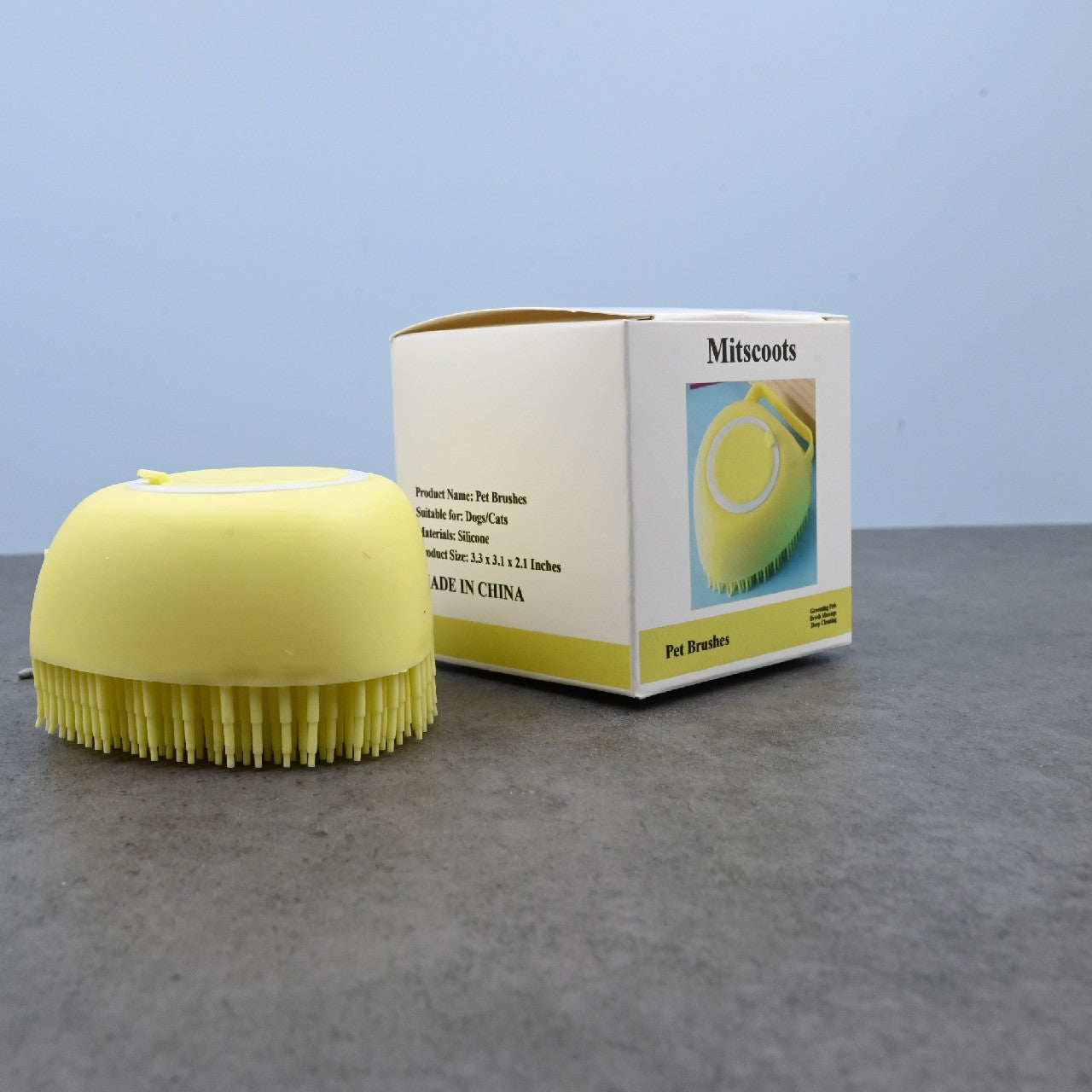 Mitscoots Soft Silicone Dog Brush Pet Cleaning Brush, Grooming Brush, Pet Massage Tool for Cats and Dogs