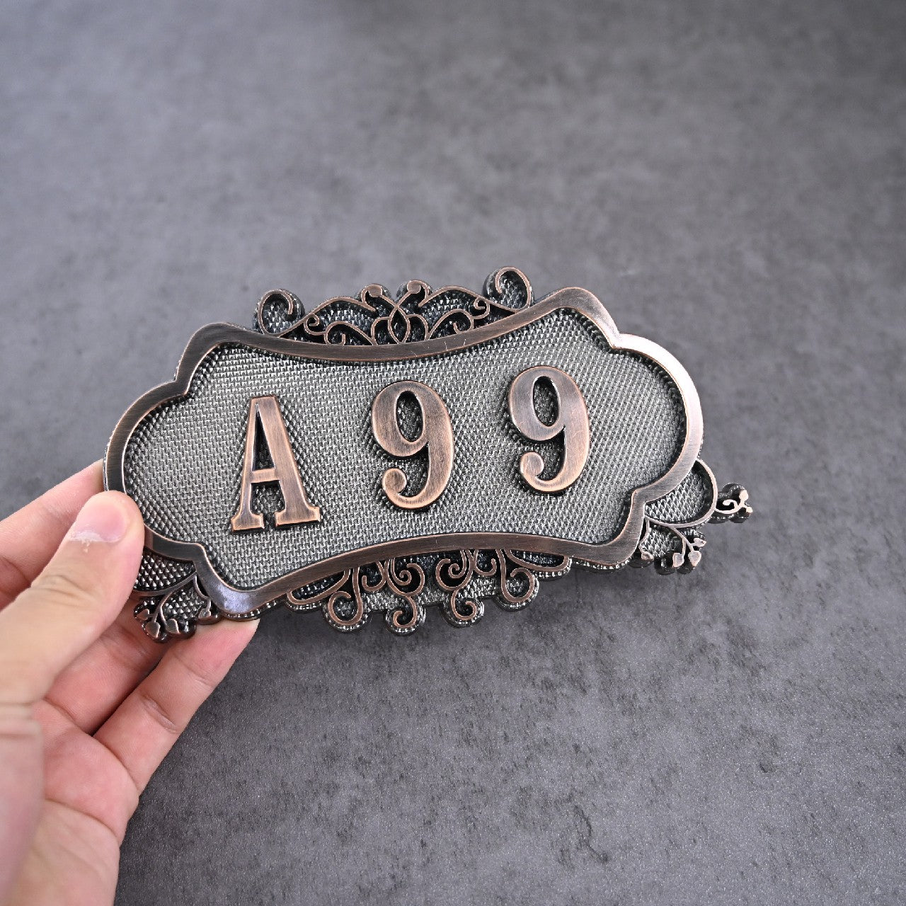Retooler House Numbers of Metal, Non-luminous