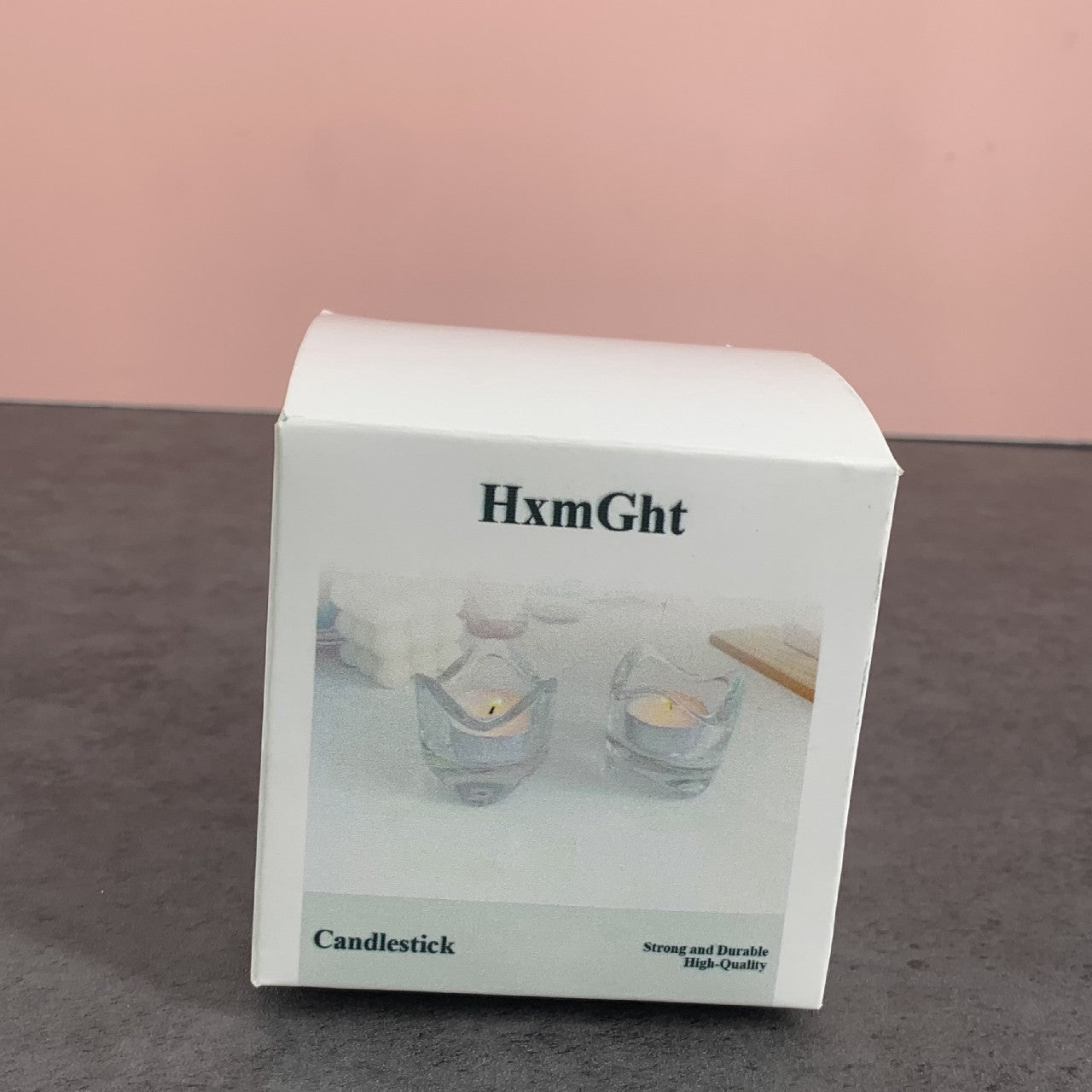 HxmGht Glass Candle Holder Fine Transparent Crystal Glass Candlestick Dining Home Decoration