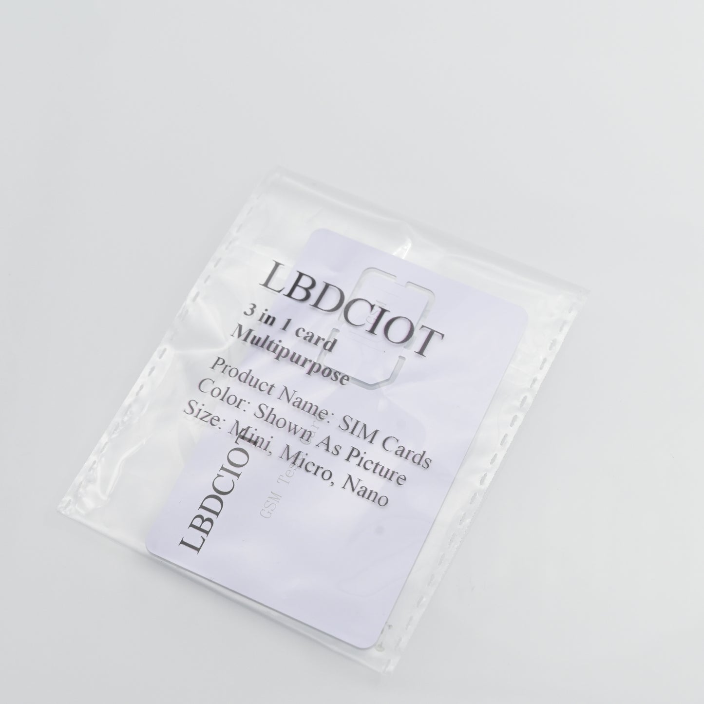 LBDCIOT Nano/Micro/Mini Sizes SIM Card for Phone use (3-in-1)