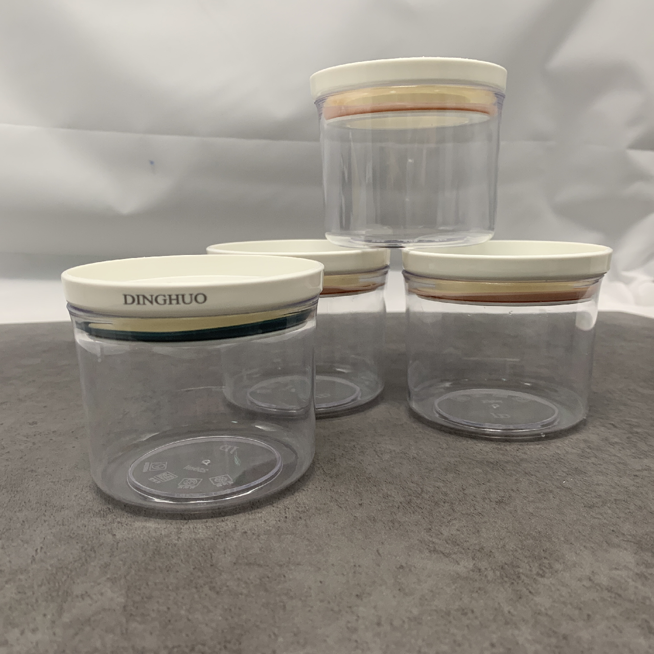 DINGHUO Reusable Food Plastic Kitchen Containers Portable Plastic Boxes