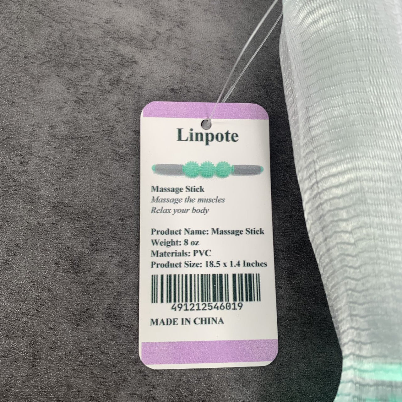 Linpote Muscle Roller Stick Body-building Roller for Fitness Yoga Legs Arm Round Body Massager In Green