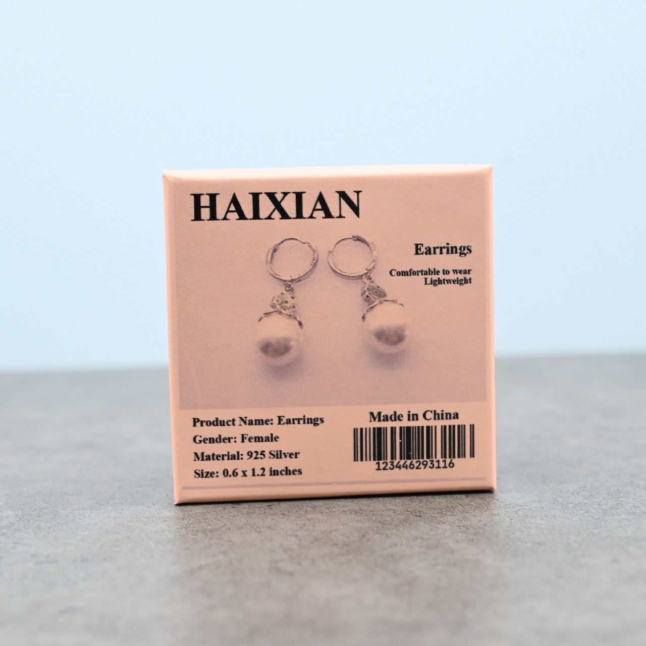 HAIXIAN 925 Sterling Silver Pearl Earrings Hypoallergenic Pearl Drop Earrings
