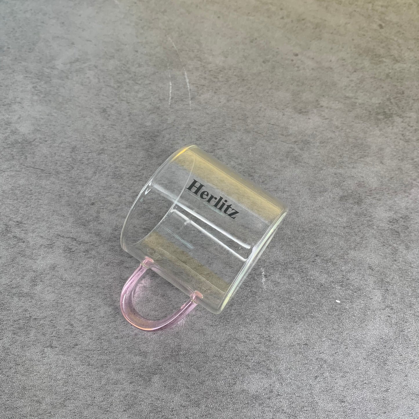 Herlitz Heat-resistant Glass Tea Set Color Handle Tea Cup Elegant