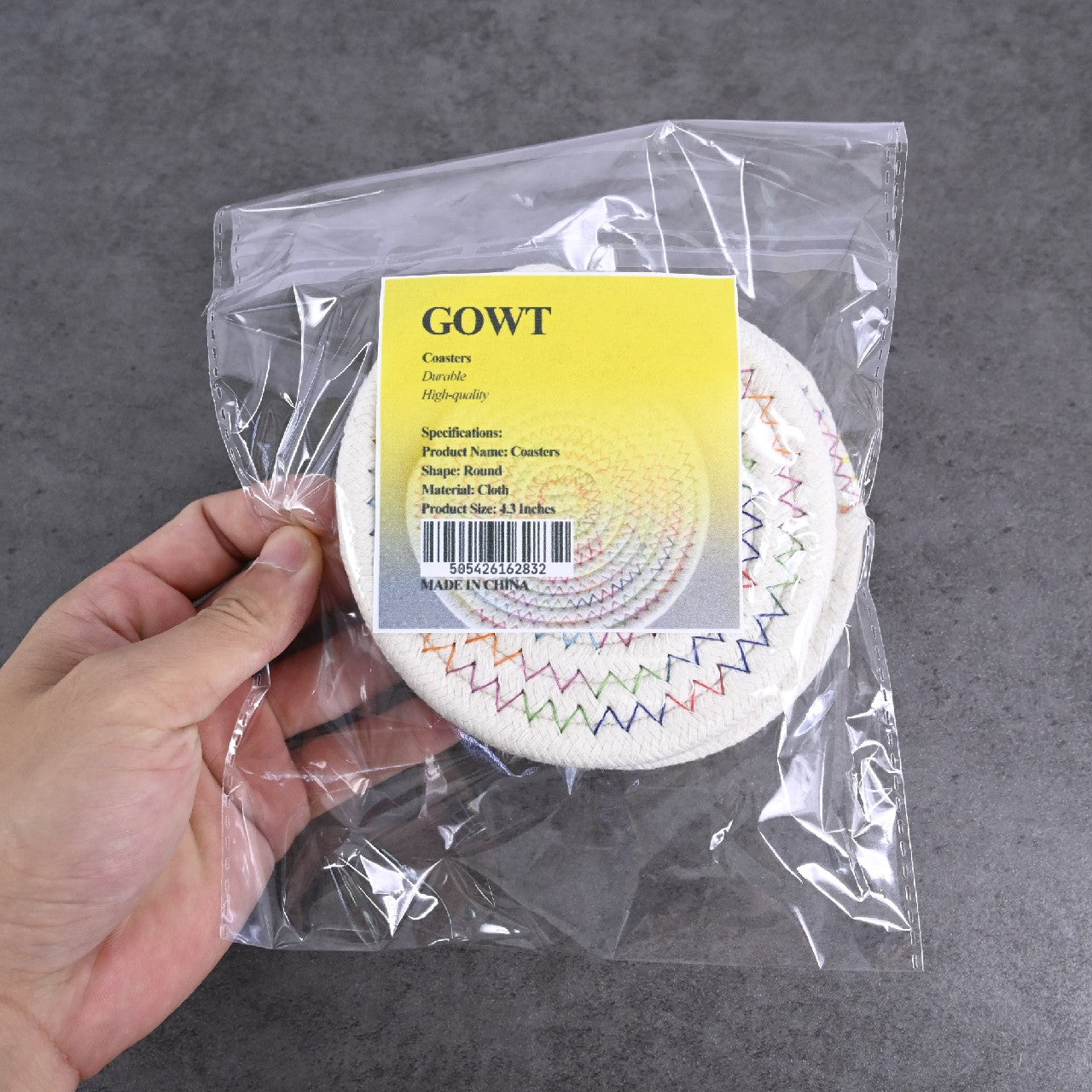 GOWT Coasters for Tabletop Protection for Drinks, Heat-Resistant Coasters