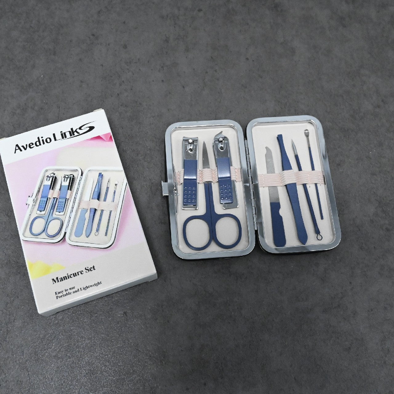 Avedio Links Professional Manicure Set Portable Stainless Steel Nail Care Tools Set