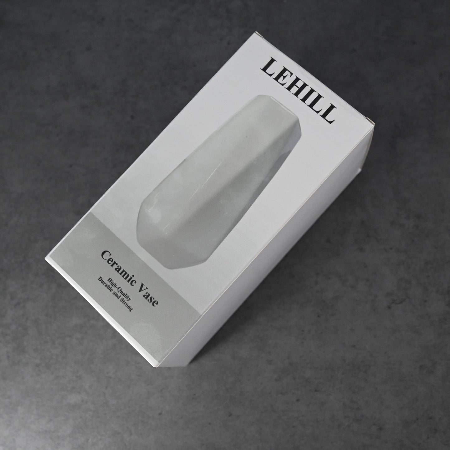 LEHILL White Ceramic Vase, Simple Design Vase, Suitable for Bedroom Living Room Dining Table Decoration