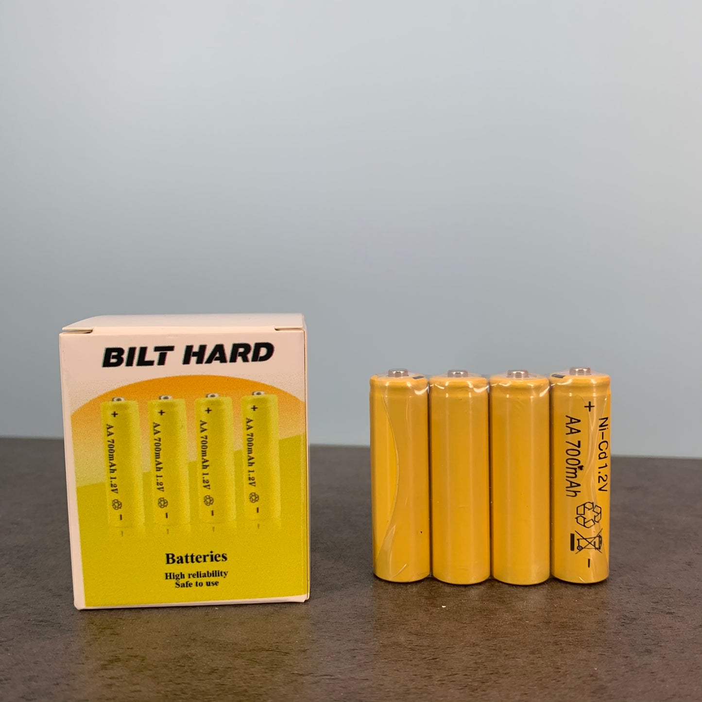 BILT HARD Solar Batteries AA 700mAh 1.2V Rechargeable Batteries