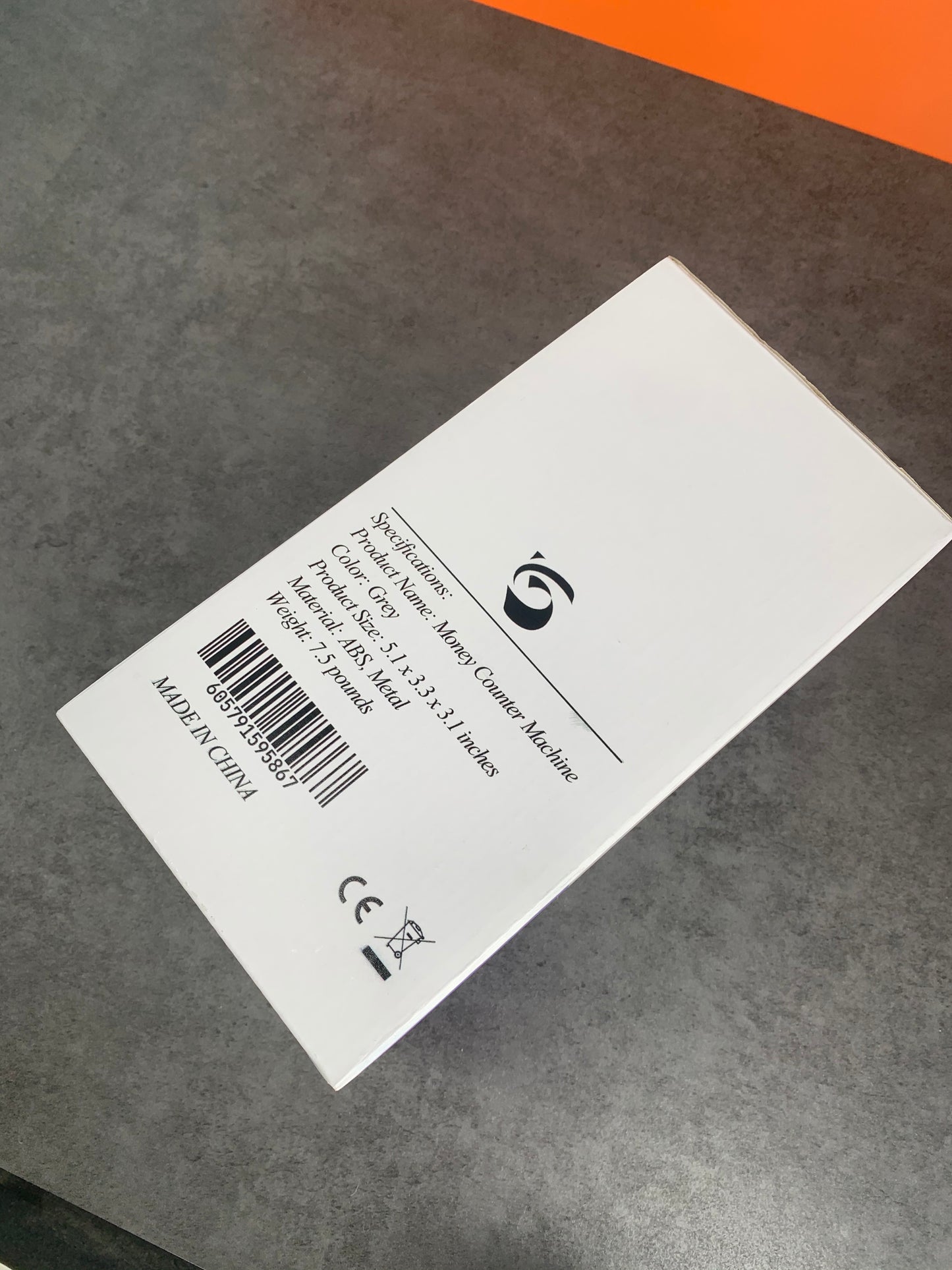 Grey Portable Money Counting Machine, 5.1*3.3*3.1 inches Counterfeit Bill Detector Machine For Small Business