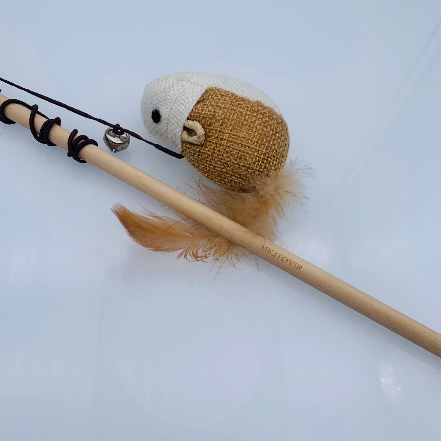 HKJTOYIR Funny Rod Cat Wand Toys Wood Pet Cat Toys