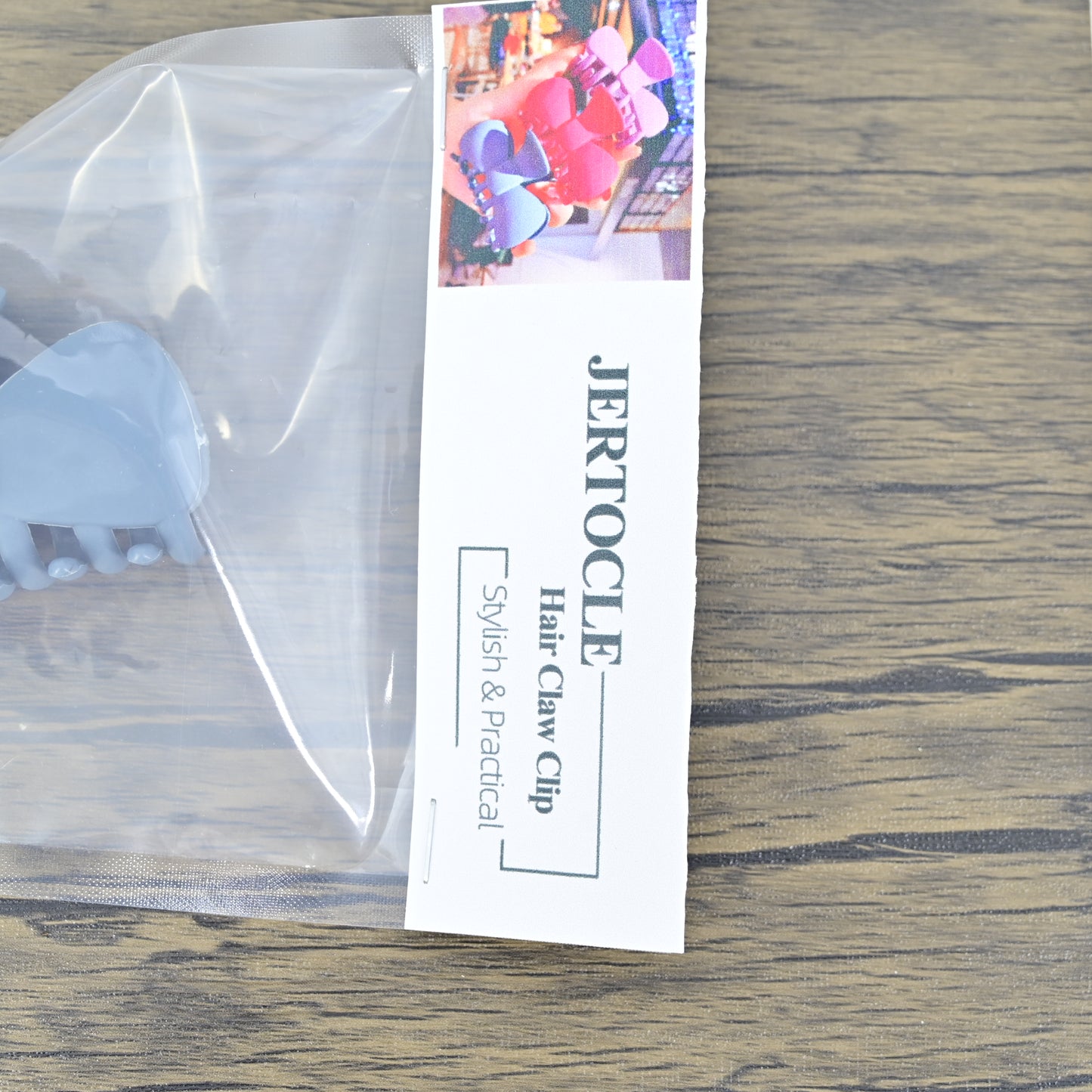 JERTOCLE 1PC 3.7 Inch Hair Claw Clip for Thin Thick Curly Hair in Blue