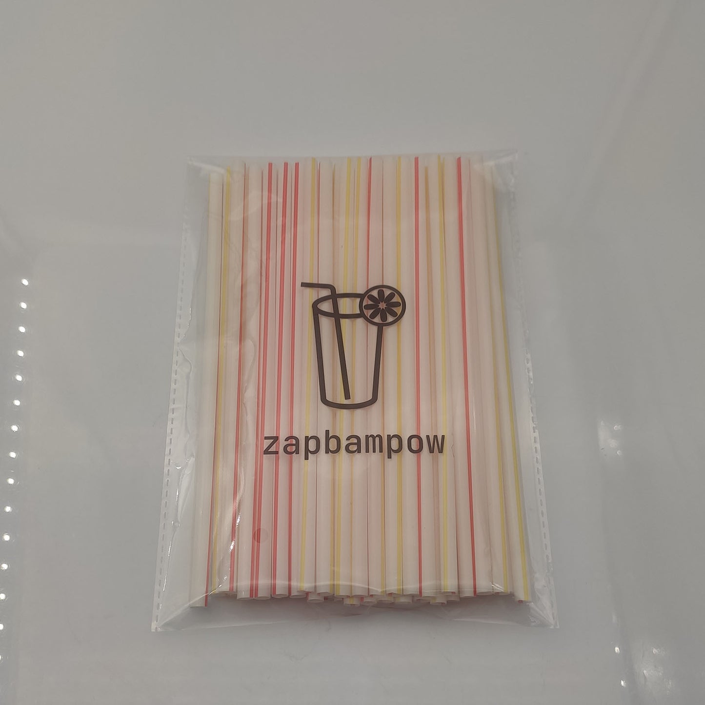 zapbampow 100PCS Disposable Plastic Drinking Straws