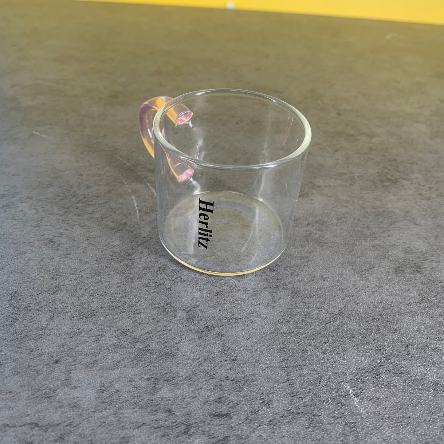 Herlitz Heat-resistant Glass Tea Set Color Handle Tea Cup Elegant